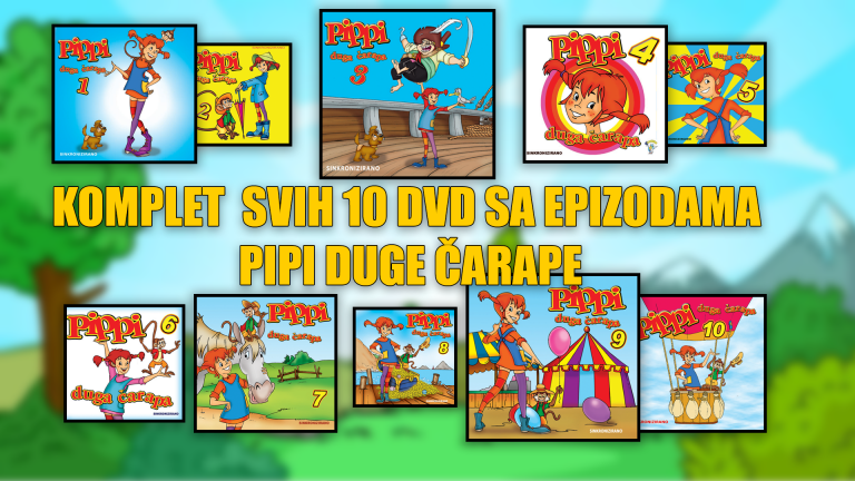 Pipi duga čarapa Komplet, svih 10 DVD-a
